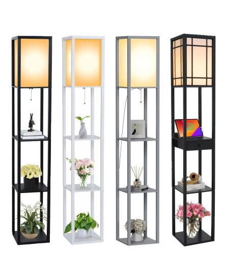 led-floor-lamp-modern-standing-4-tier-storage-display-shelf-wooden-lounge-light