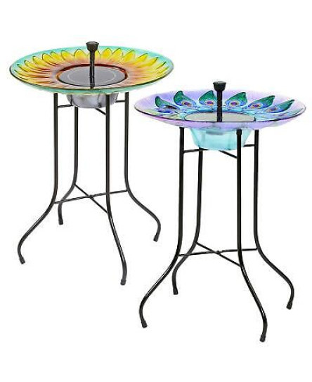 solar-glass-bird-bath-fountain-pond-outdoor-garden-decoration-water-feature-new