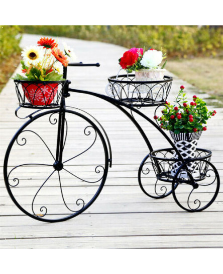 3-tier-bicycle-plant-stand-wrought-iron-tricycle-planter-home-garden-patio-decor