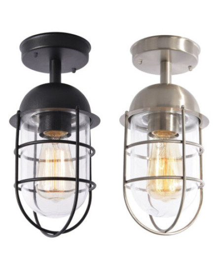 Cari Ceiling Light Outdoor IP44 Rated Cage Lantern - 2 Colours